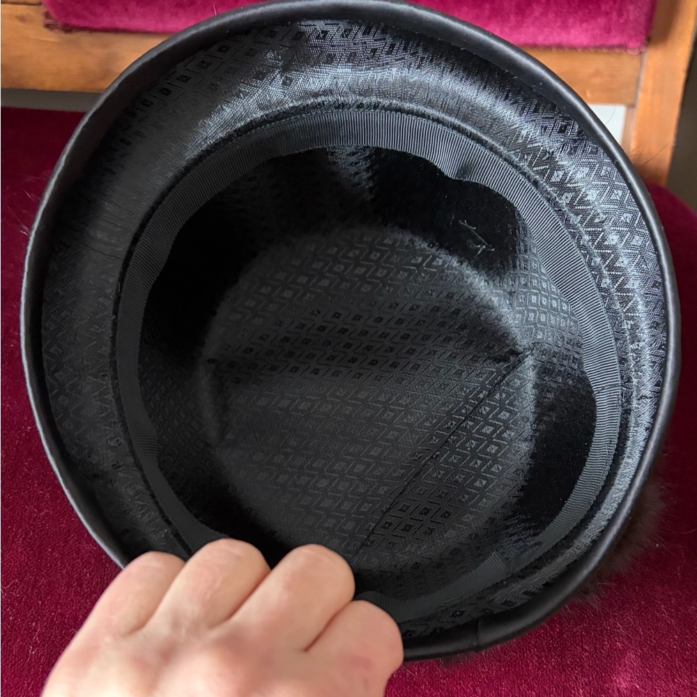 Vintage 50’s authentic black fur hat - Picture 6 of 8
